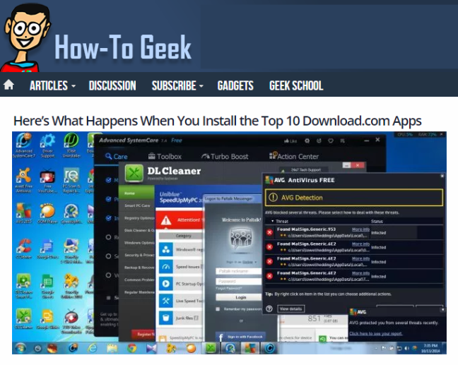 Here’s What Happens When You Install the Top 10 Download.com Apps; article on HowToGeek.com